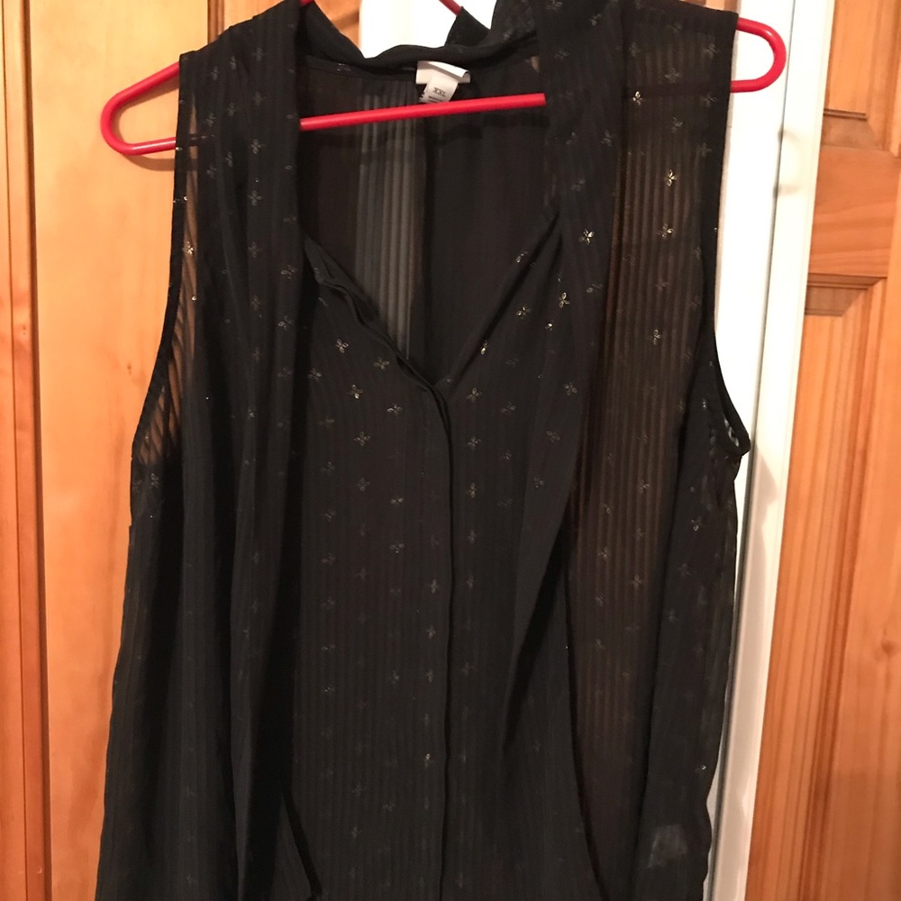 Sheer black shirt